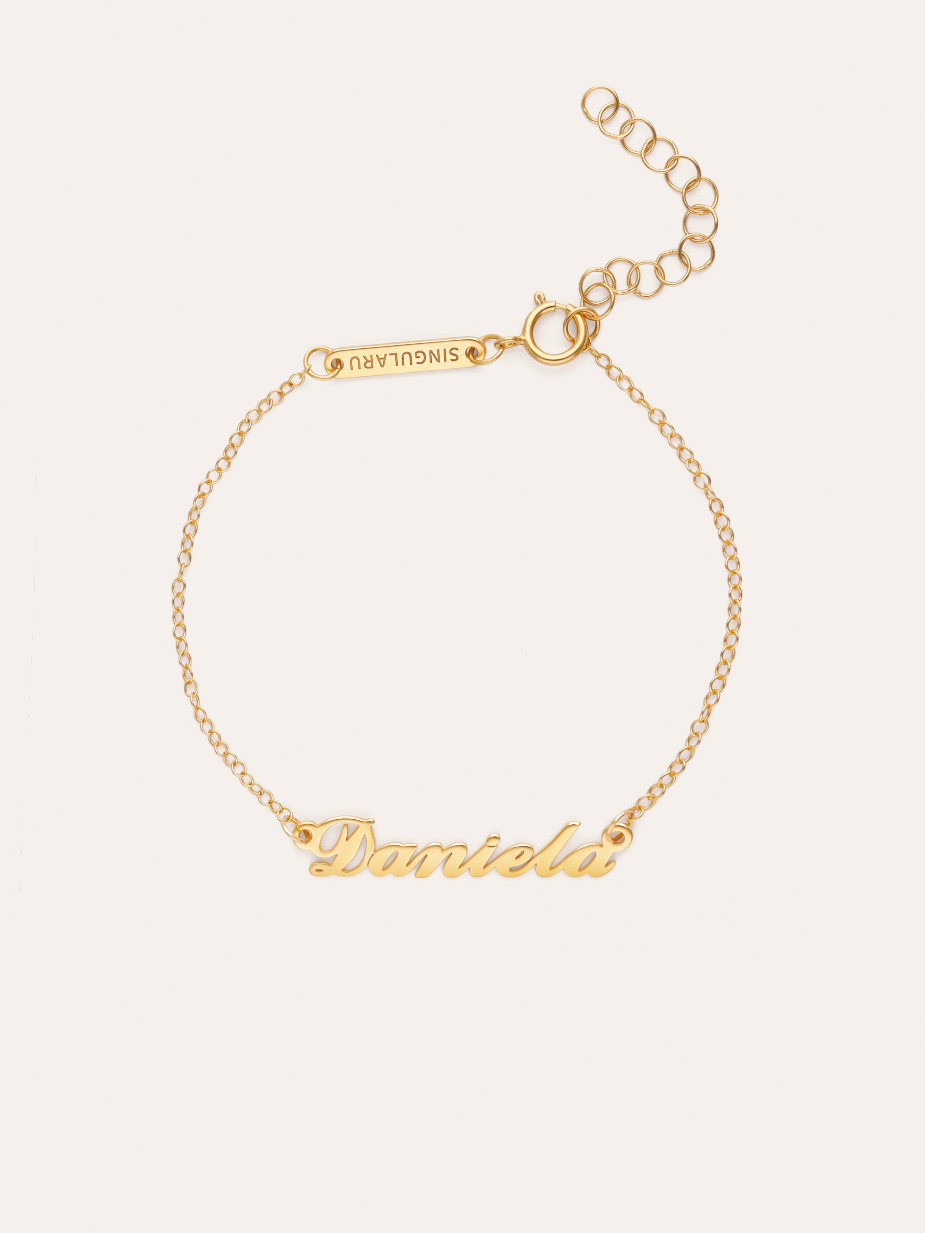 Gepersonaliseerde armband Carrie Zilver Goudverguld