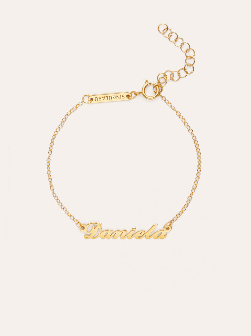 Gepersonaliseerde armband Carrie Zilver Goudverguld