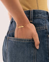 Monogram Personalisiertes Armband Silber, vergoldet