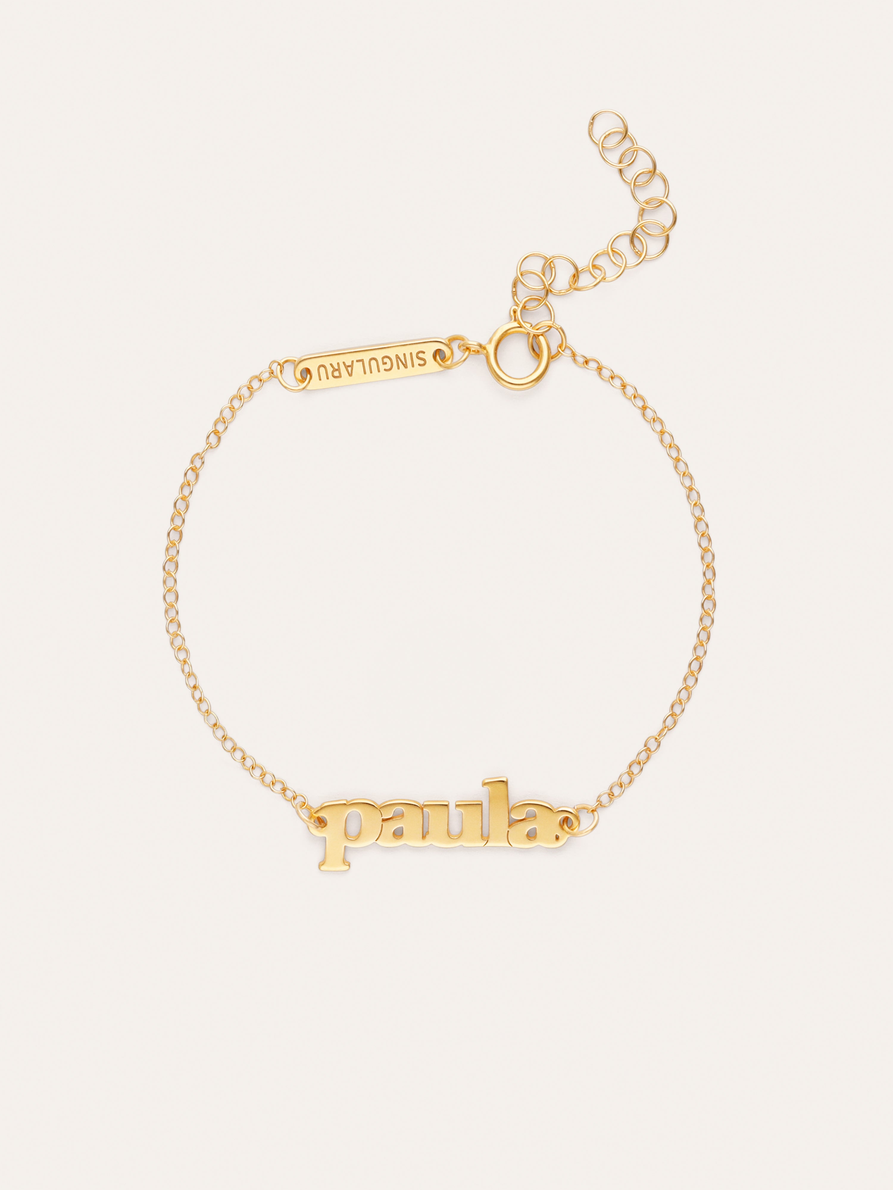 Monogram Personalisiertes Armband Silber, vergoldet