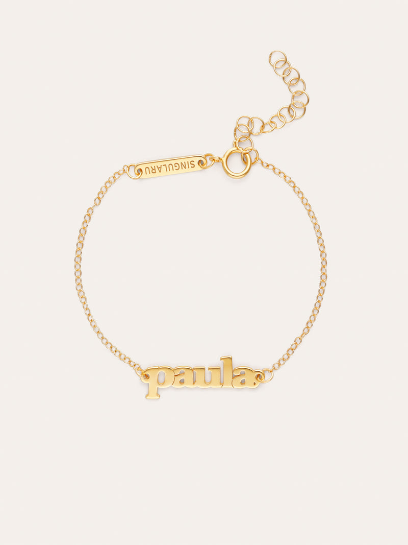 Monogram Personalisiertes Armband Silber, vergoldet