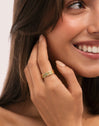 3er-Pack Odisea Colors Ringe aus Stahl mit 18kt Goldbeschichtung
