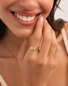 3 Ring Set Palmar Spark Steel Gold Plated