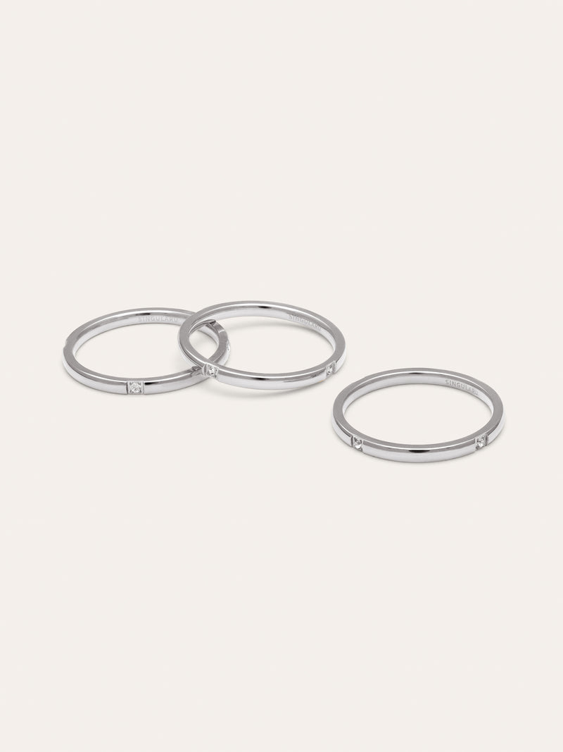 3 Ring Set Palmar Spark Steel
