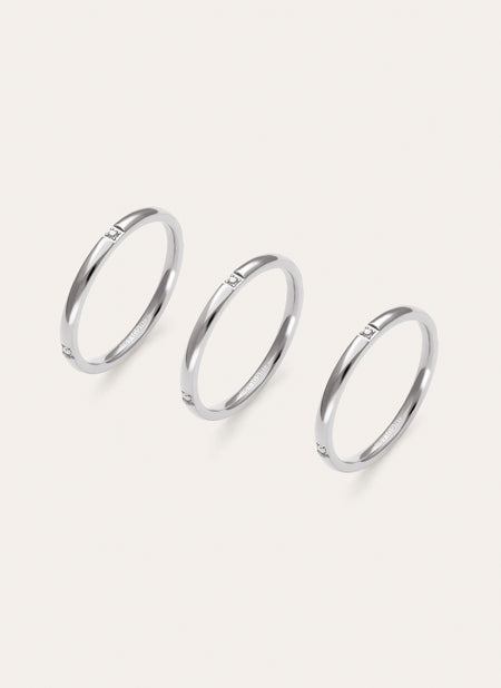 3 Ring Set Palmar Spark Steel