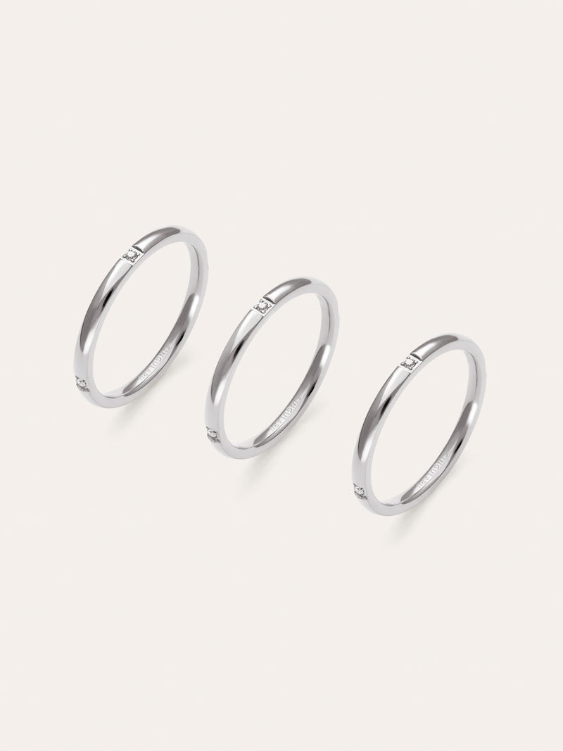 3 Ring Set Palmar Spark Steel