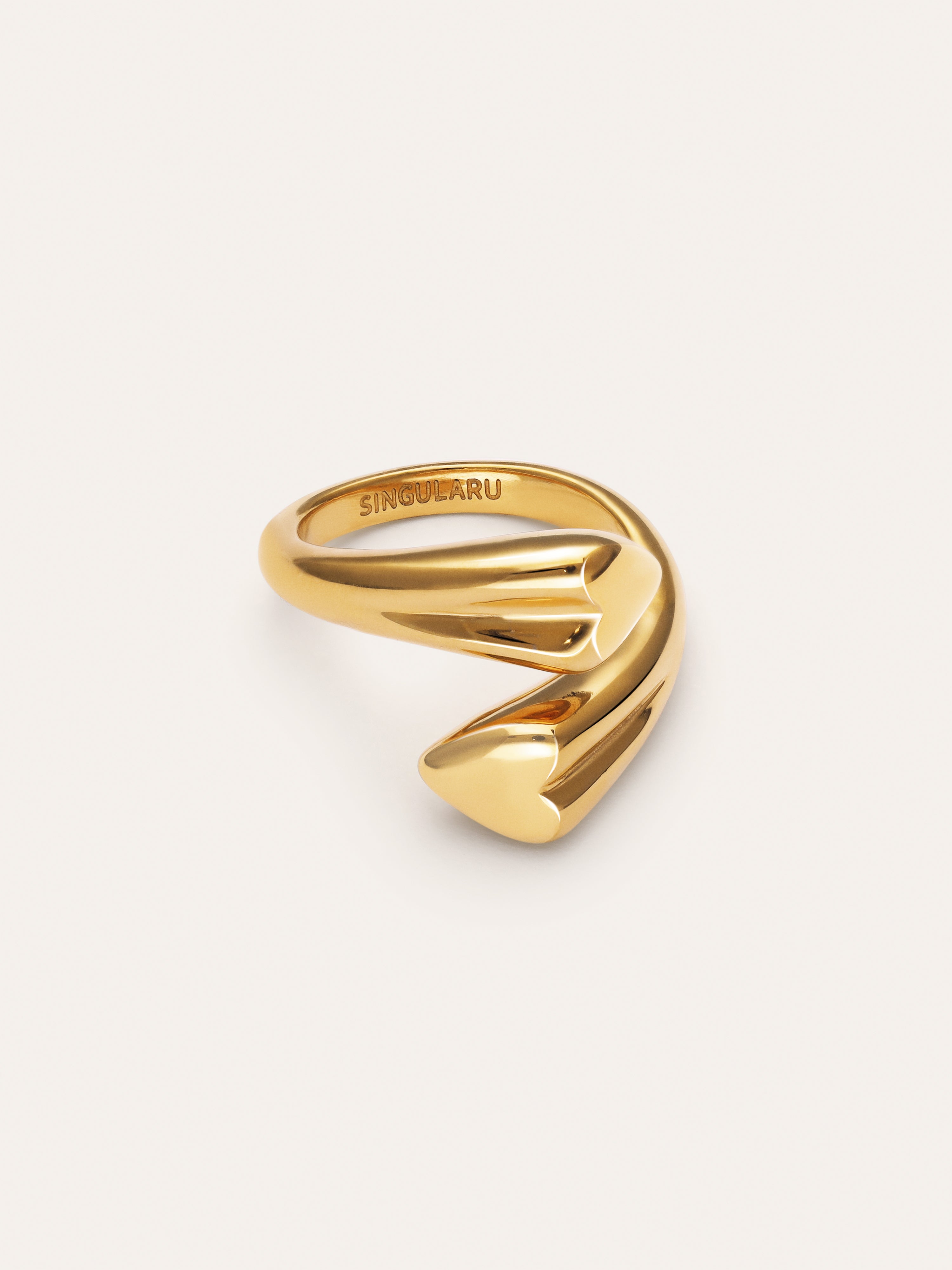 Abbraccio Amour Ring, Edelstahl vergoldet