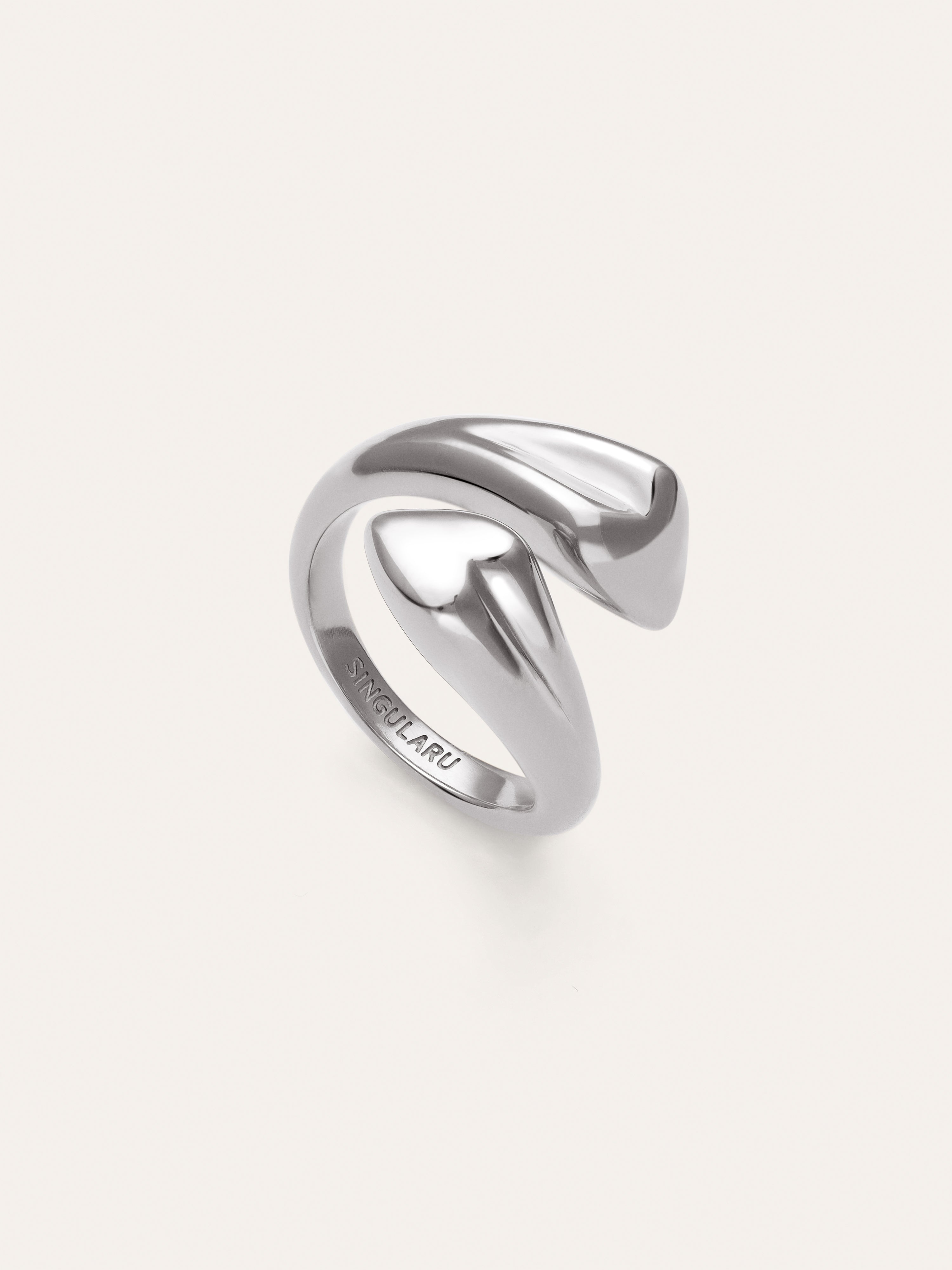 Abbraccio Amour Ring, Edelstahl