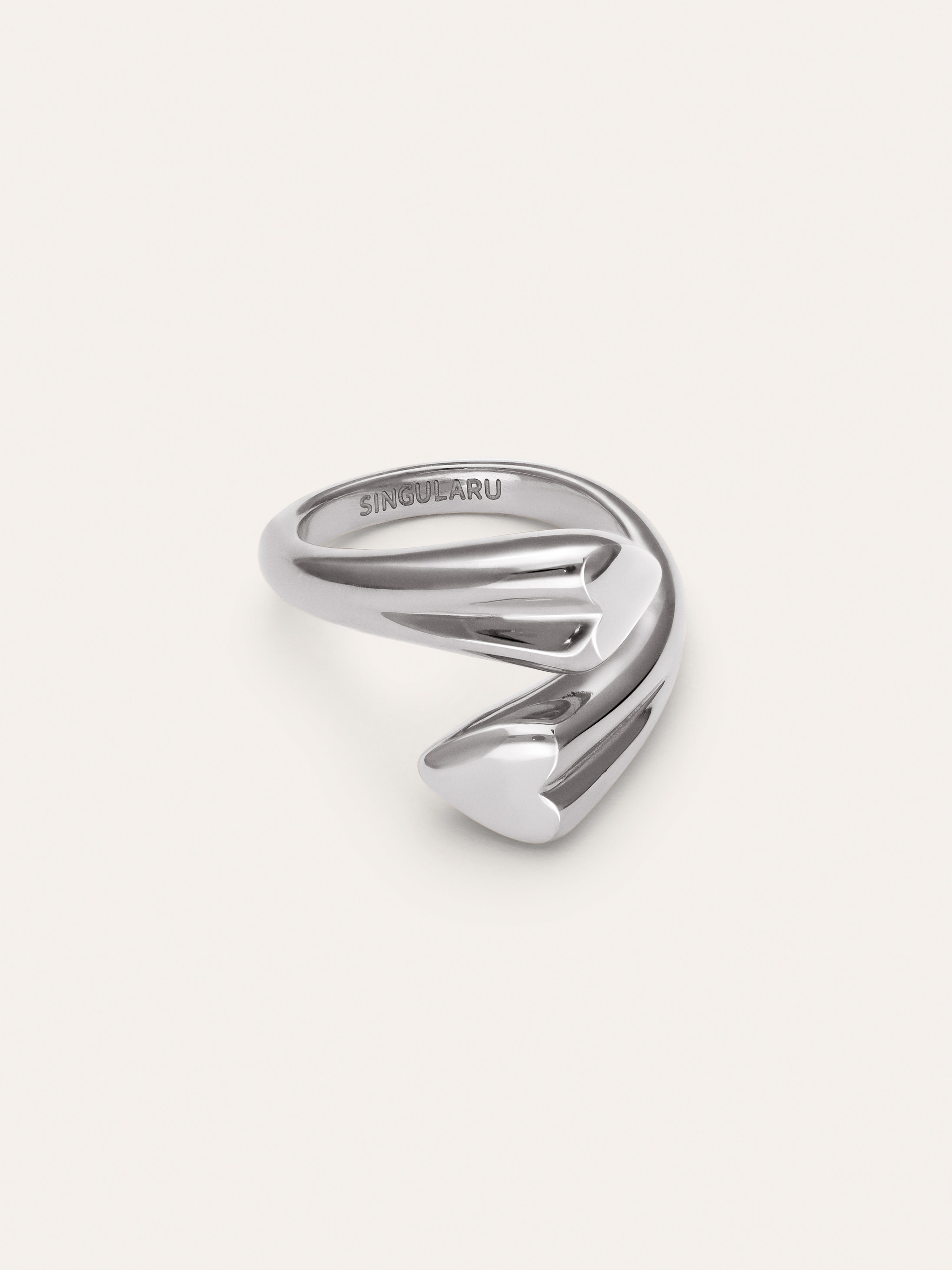 Abbraccio Amour Ring, Edelstahl