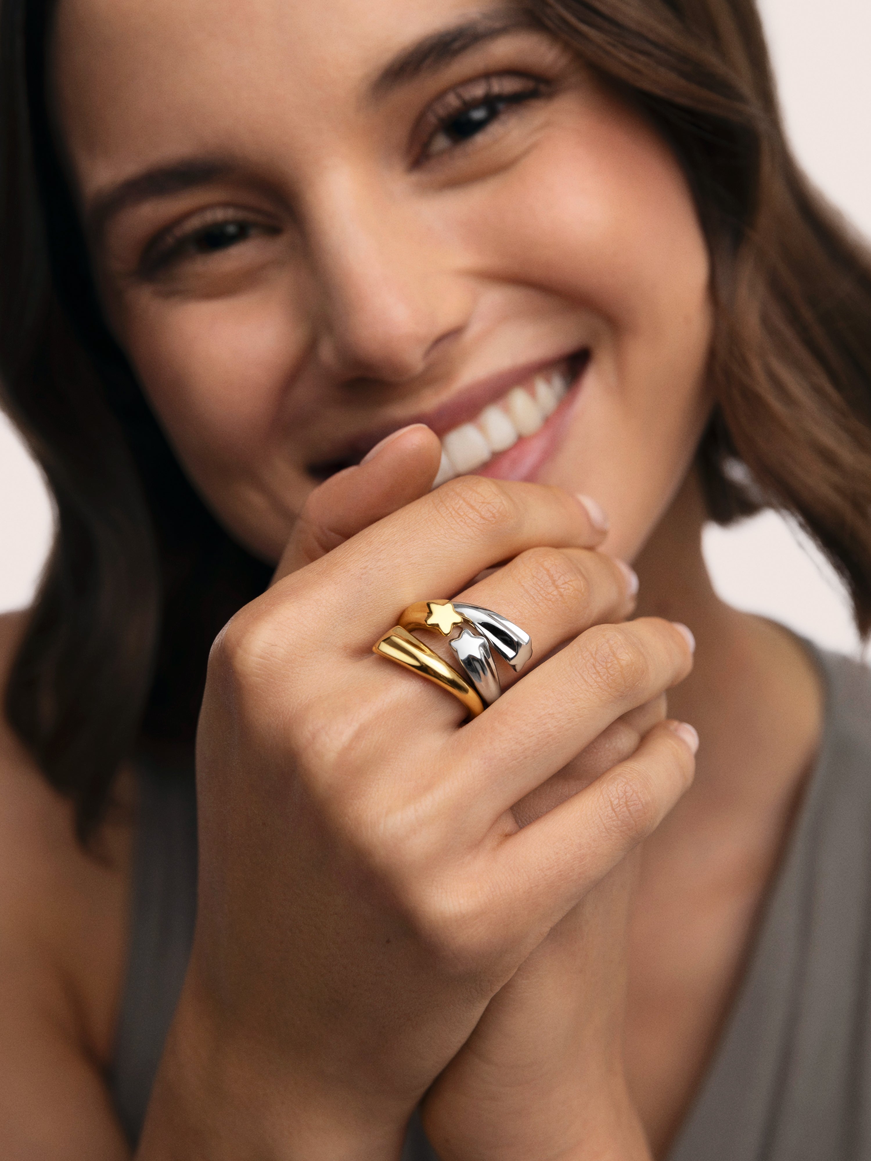 Anillo Abbraccio Stars Acero