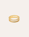 Anillo Bibiana Acero Baño Oro