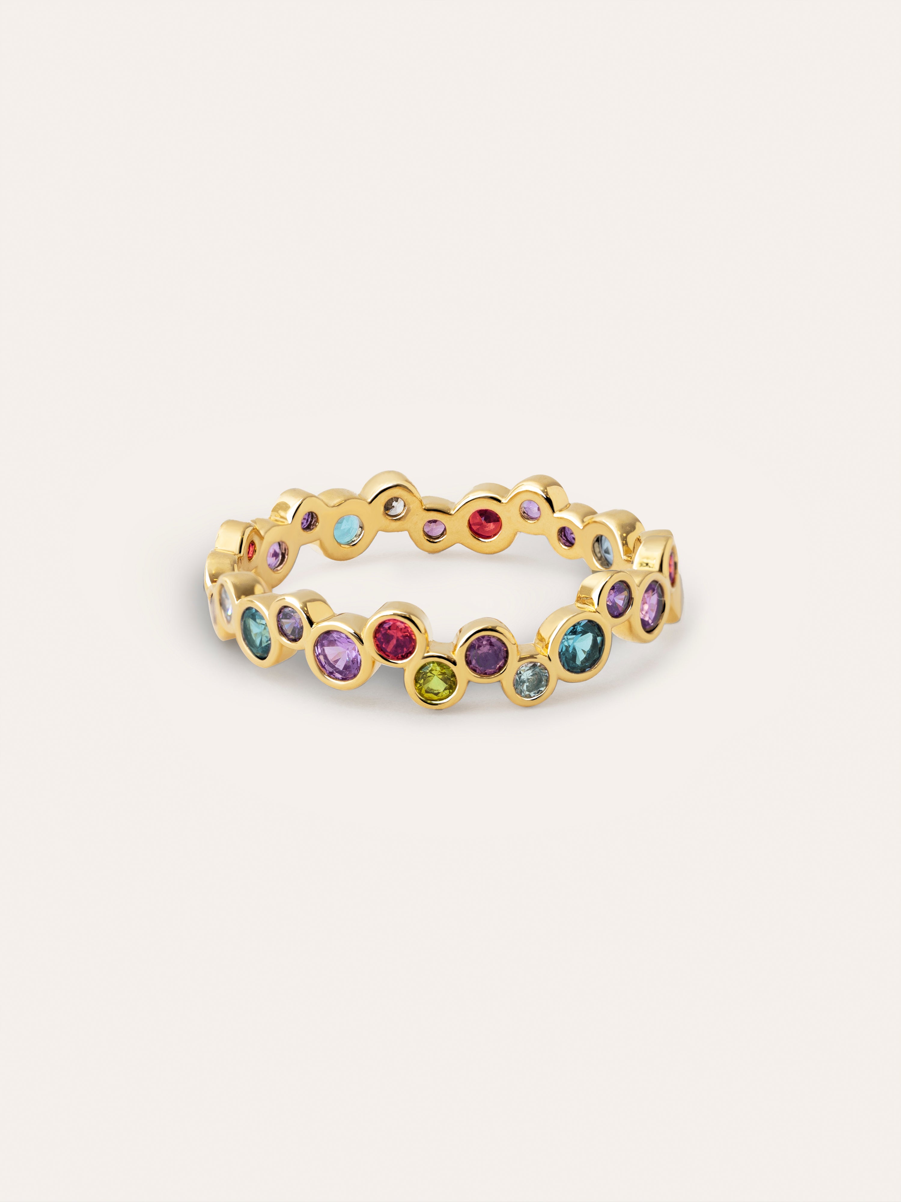 Anillo Bubbles Baño Oro