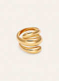 Anello Bucle Acciaio Placcato Oro