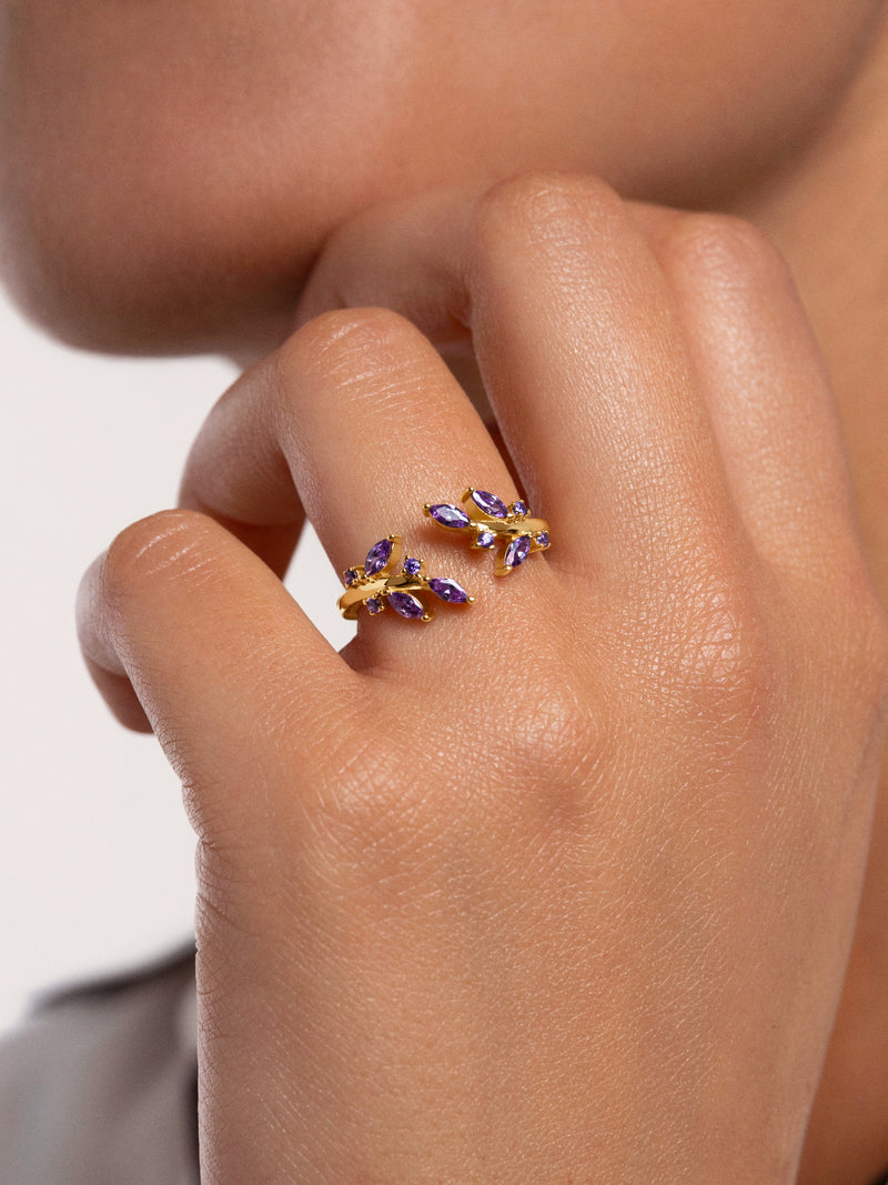 Bague Bougainvillier Plaqué Or