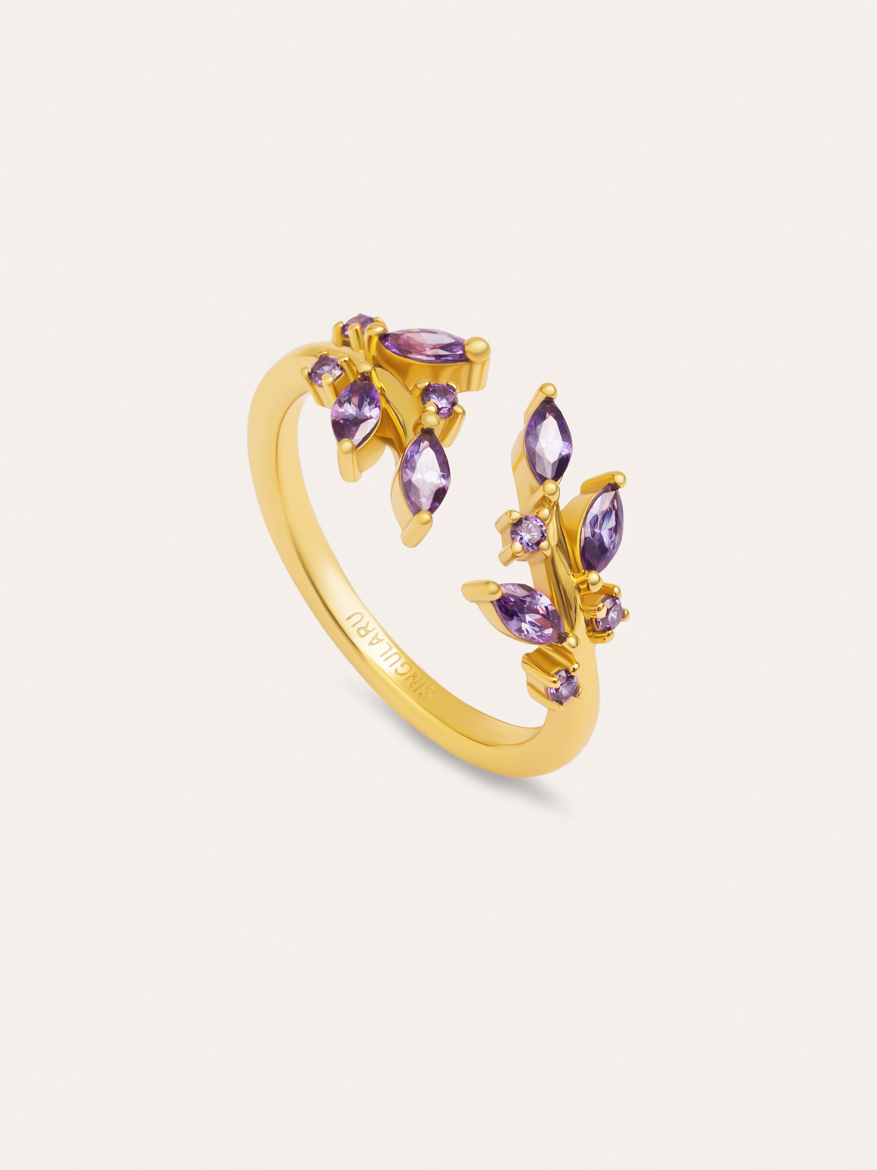 Bague Bougainvillier Plaqué Or