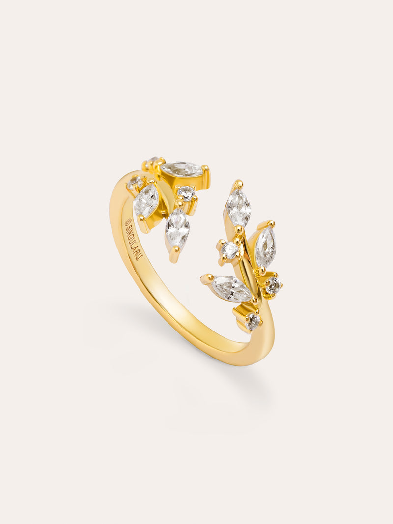 Bague Buganvilla White Plaqué Or