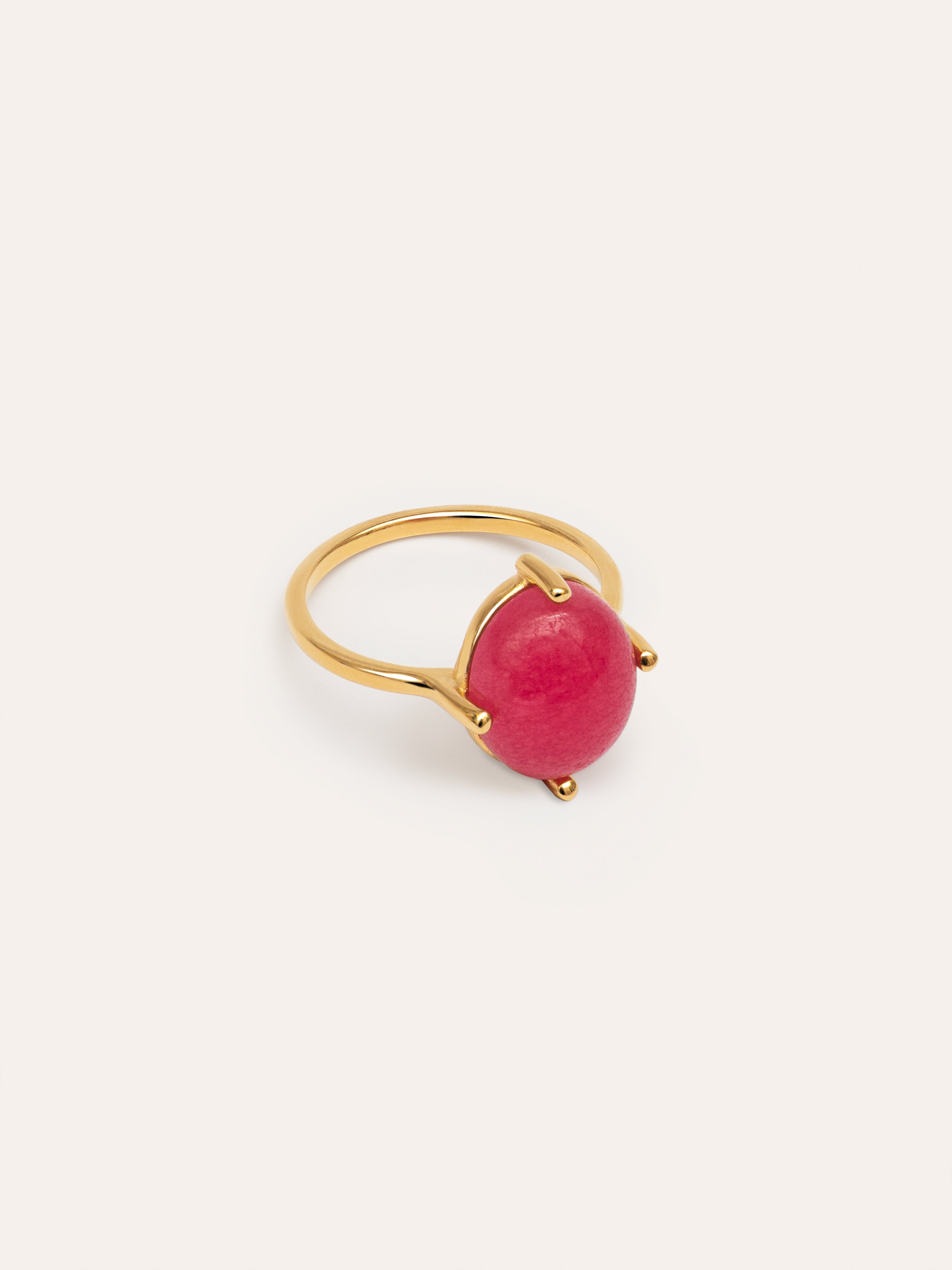 Anillo Celebrate Fucsia Baño Oro