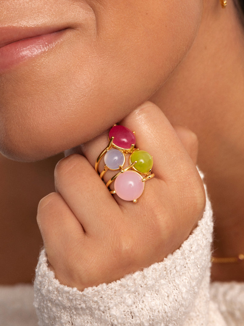Celebrate Ring Pink, vergoldet