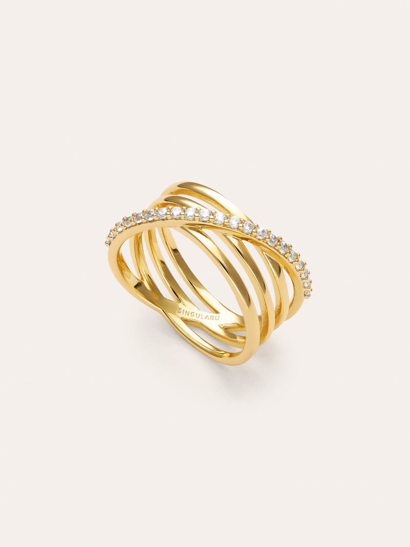 Comet Gold-Plated Ring