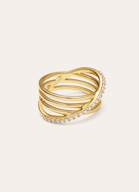Comet Gold-Plated Ring