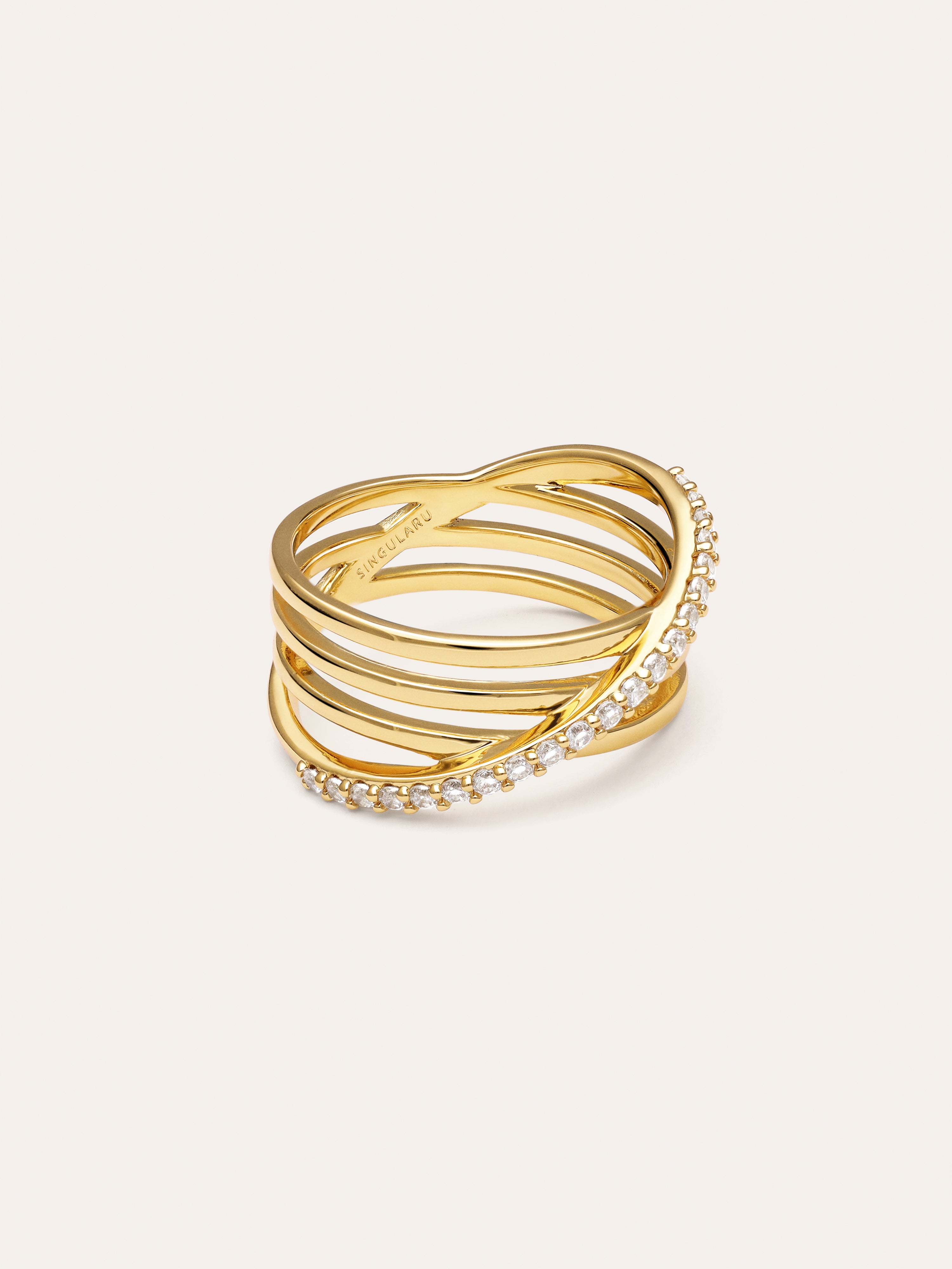Comet Gold-Plated Ring