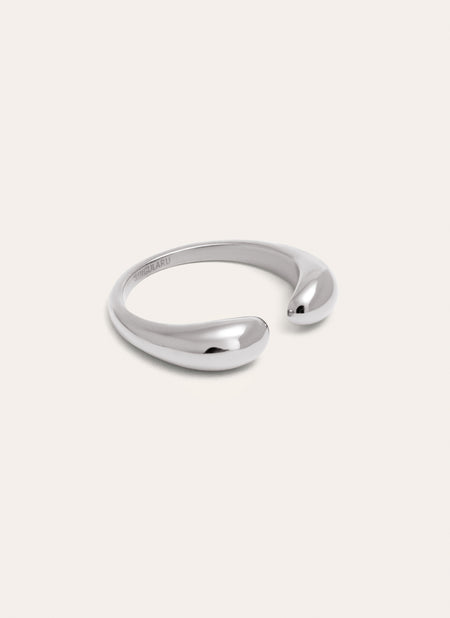 Bague Double Goutte Acier