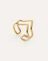 Imagen detalle de Bague Double Peak Acier Plaqué Or