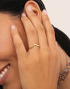 Bague Double Peak Rose Plaqué Or - vista 4