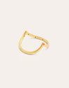 Bague Double Peak Rose Plaqué Or