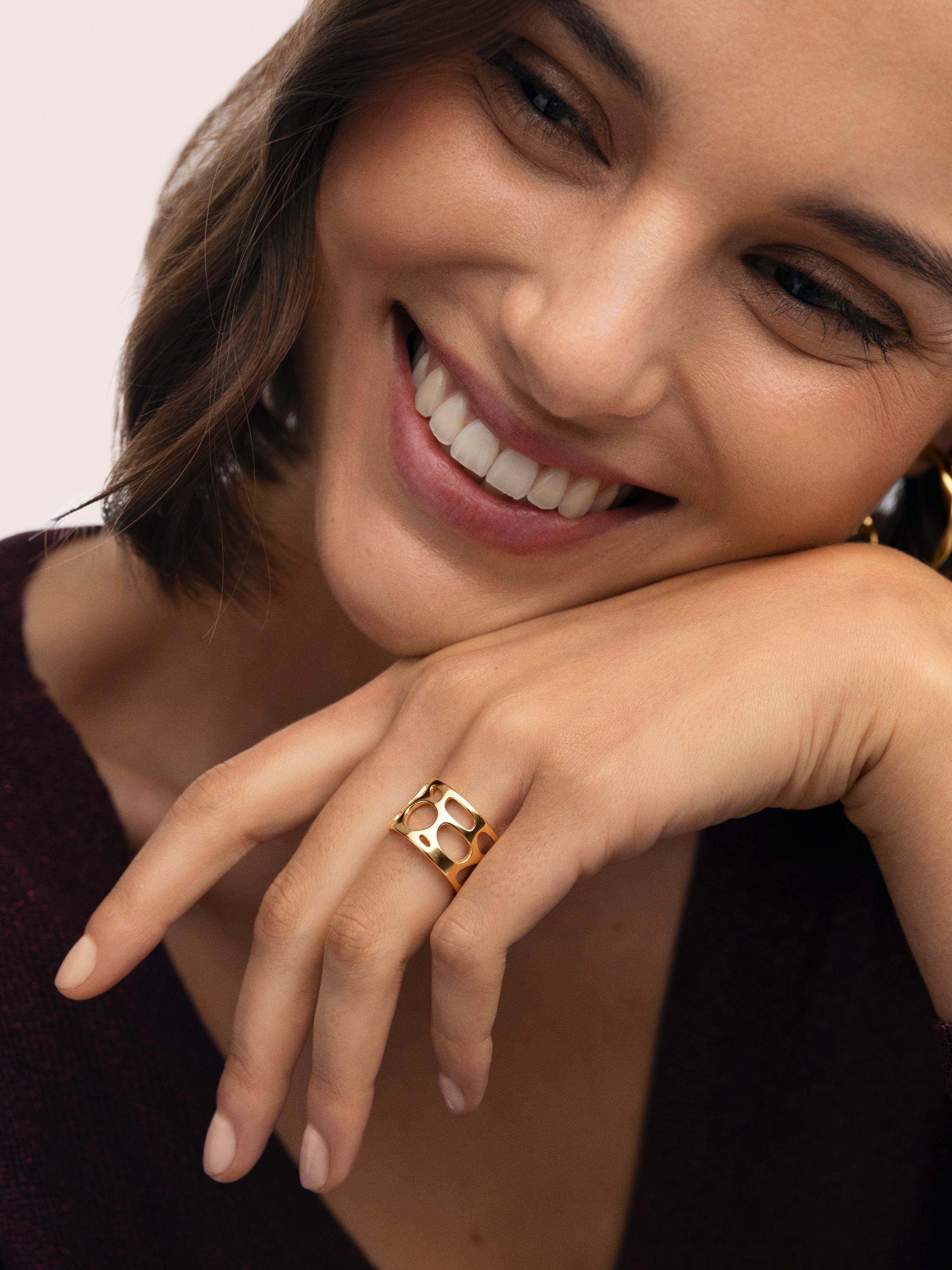 Dotty Ring, vergoldet