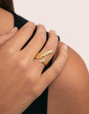 Anillo Dove Acero Baño Oro