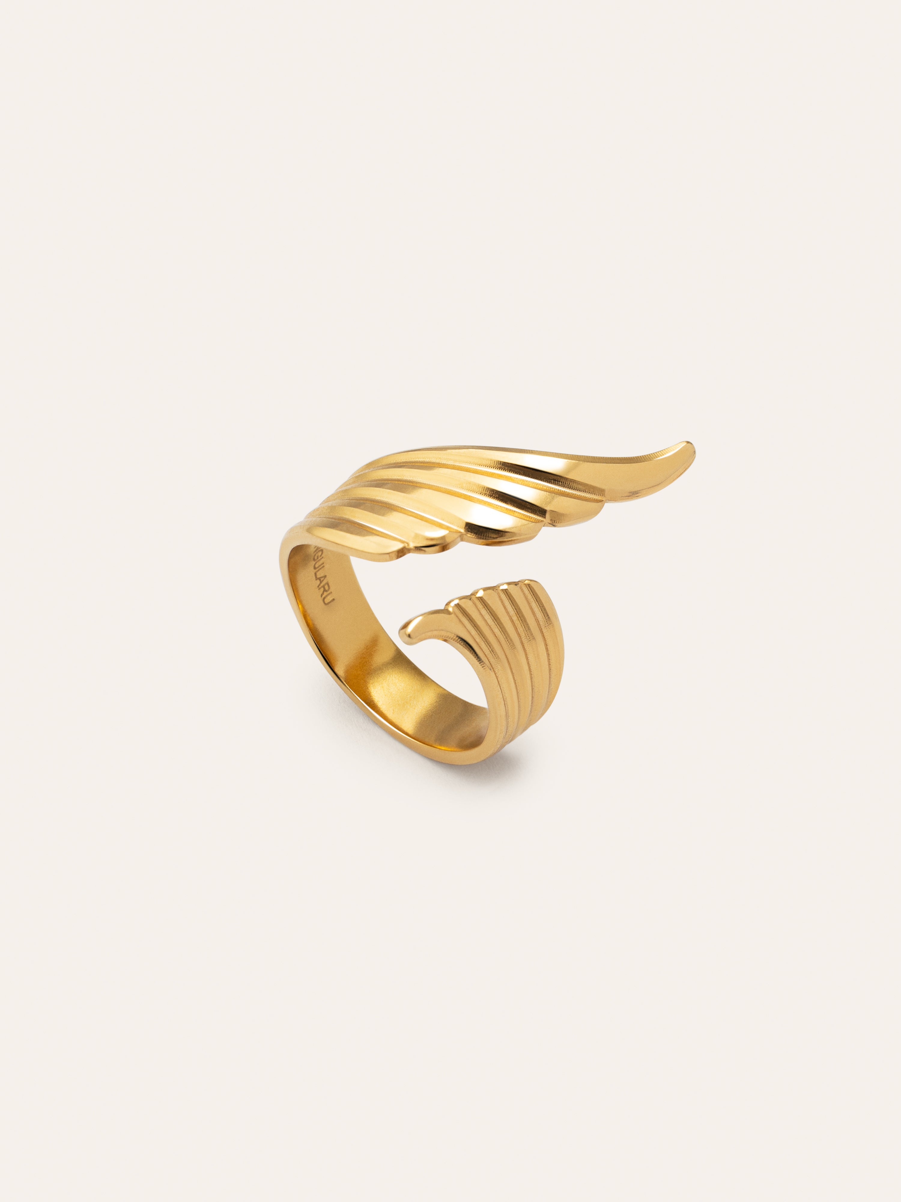 Anillo Dove Acero Baño Oro