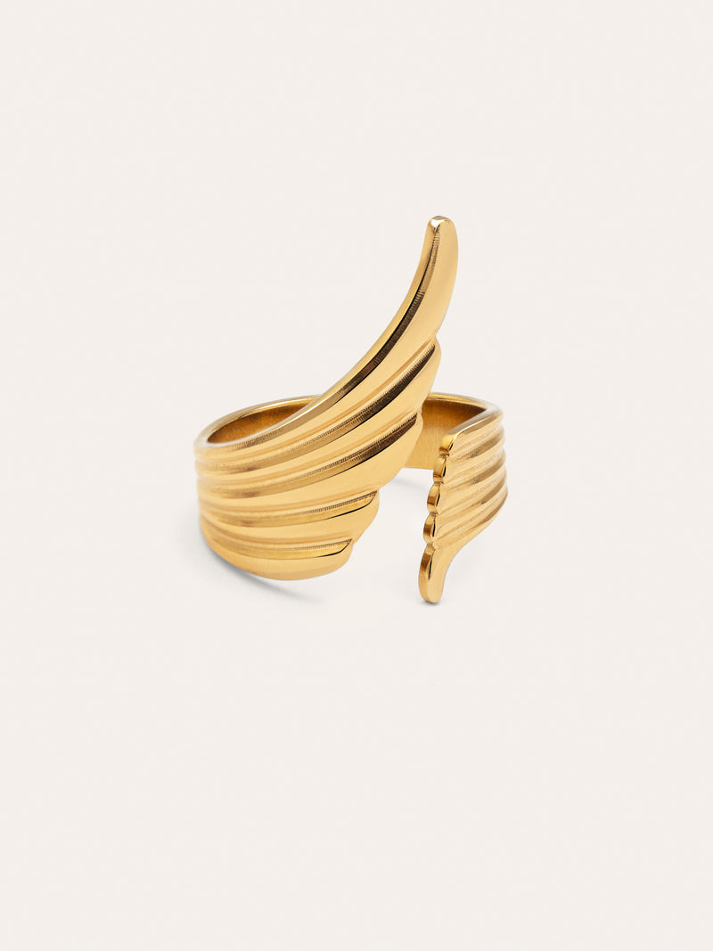 Anillo Dove Acero Baño Oro