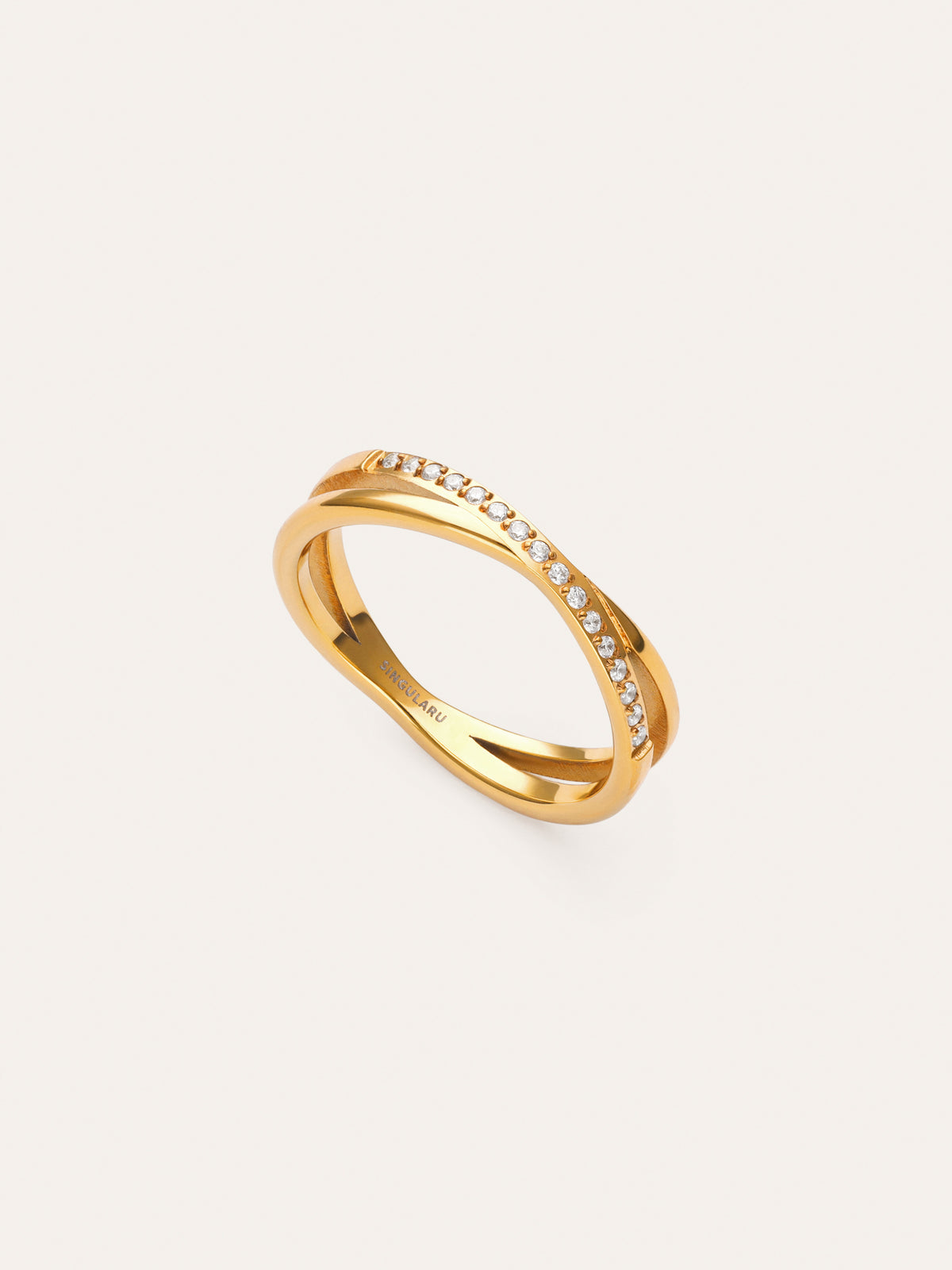 Imagen detalle de Ring Doppelt Teresa Sparks Stahl vergoldet