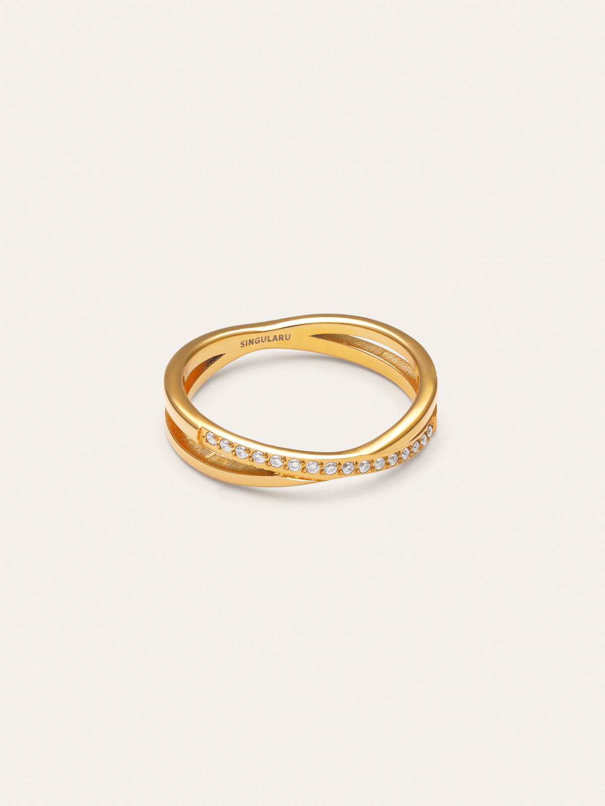 Ring Doppelt Teresa Sparks Stahl vergoldet