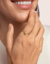 Anillo Gardenia Baño Oro