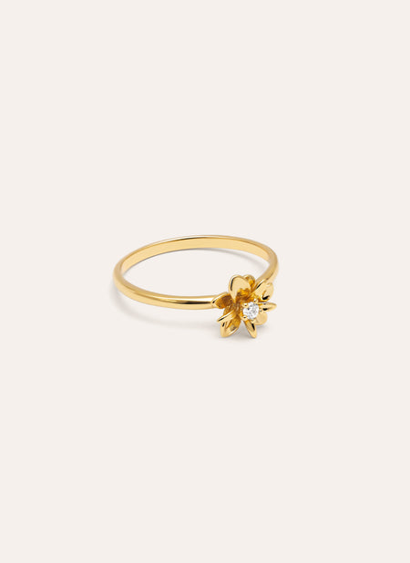 Anillo Gardenia Baño Oro