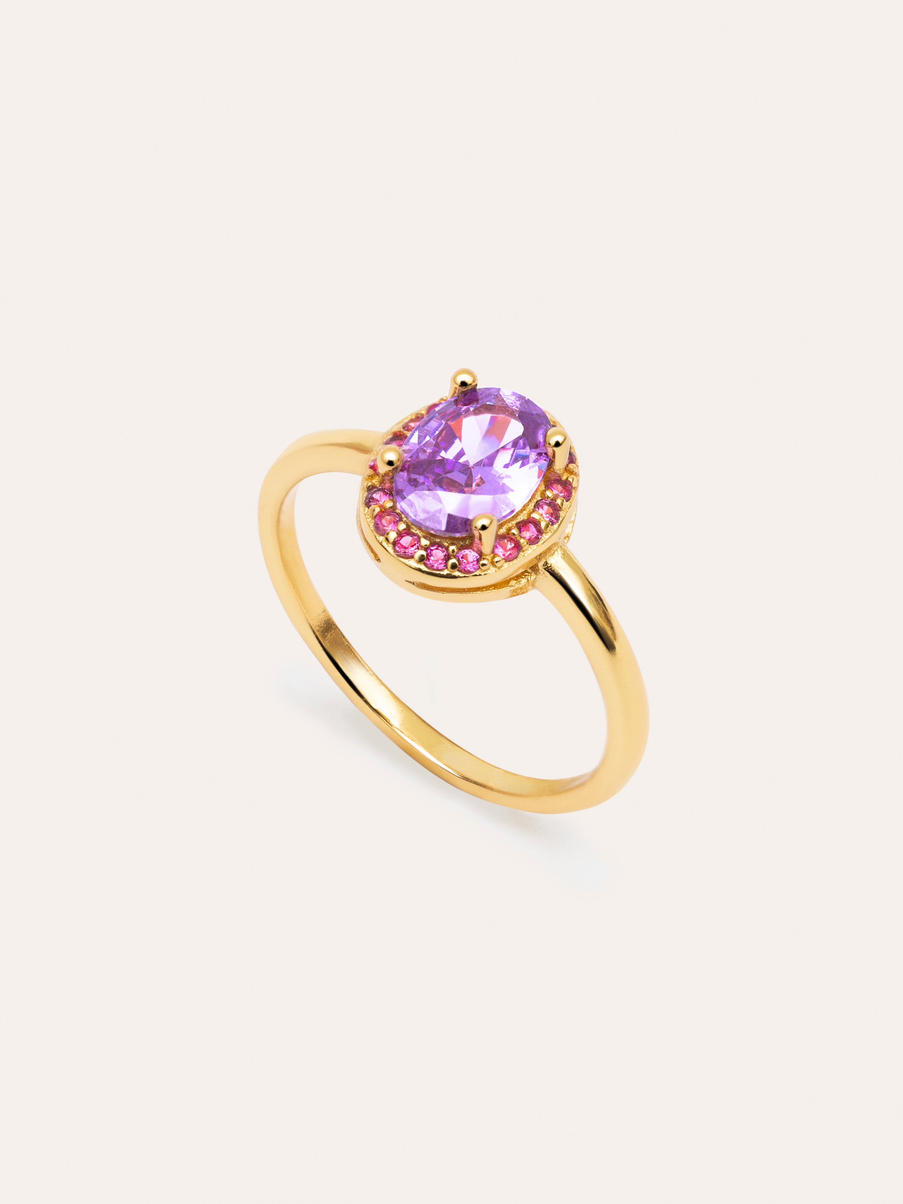 Anel Grape Colors Banhado a Ouro