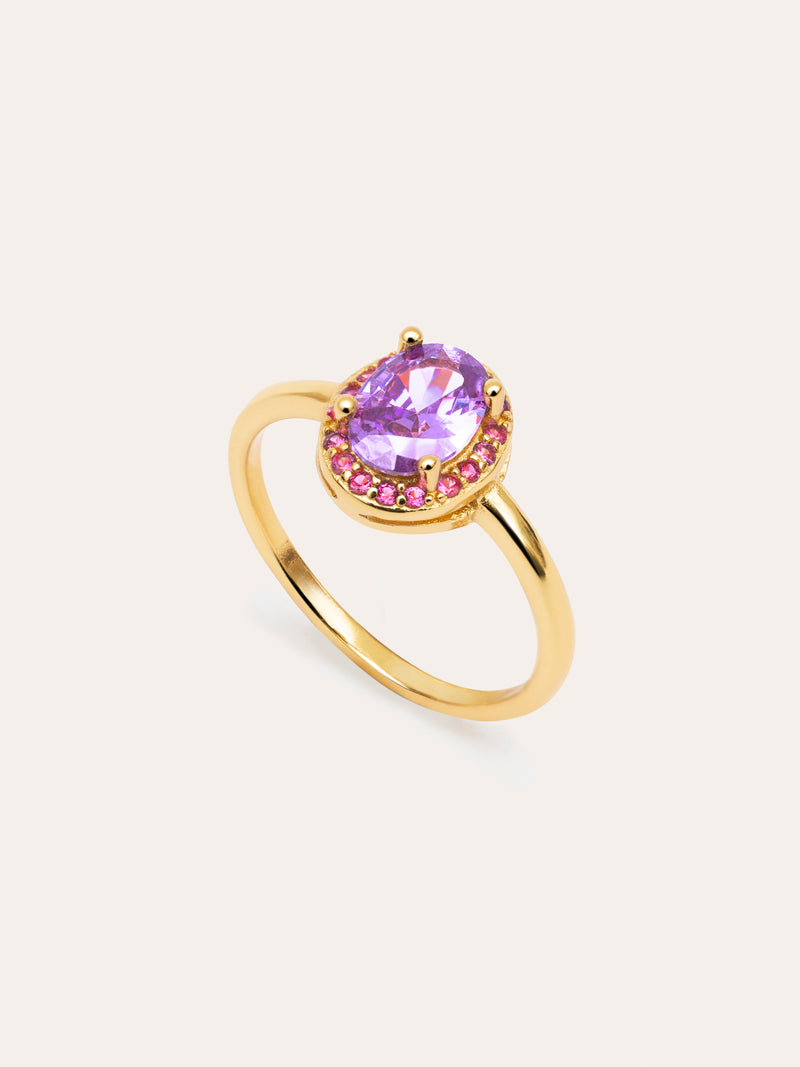 Anel Grape Colors Banhado a Ouro