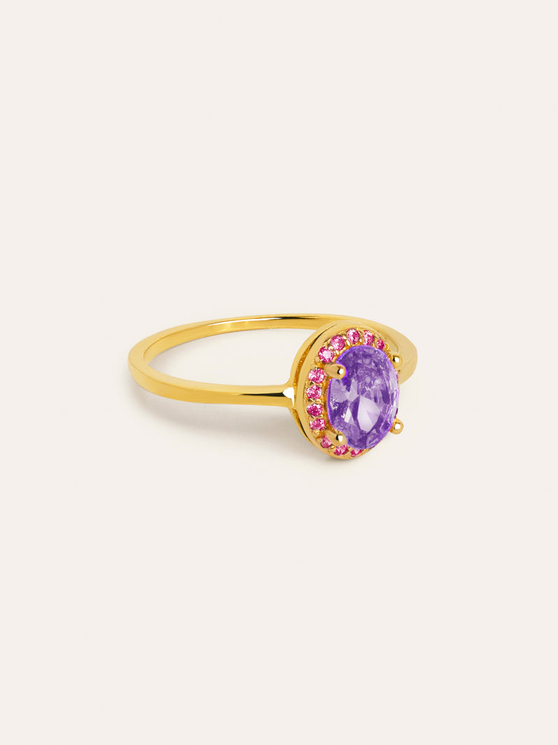 Anel Grape Colors Banhado a Ouro