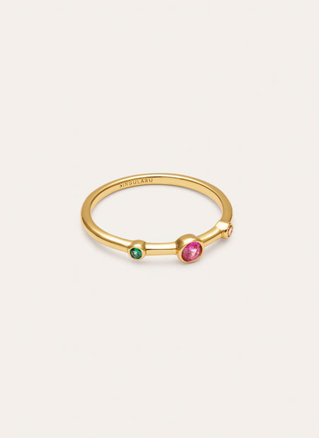 Anello Leonor Rosa Placcato Oro