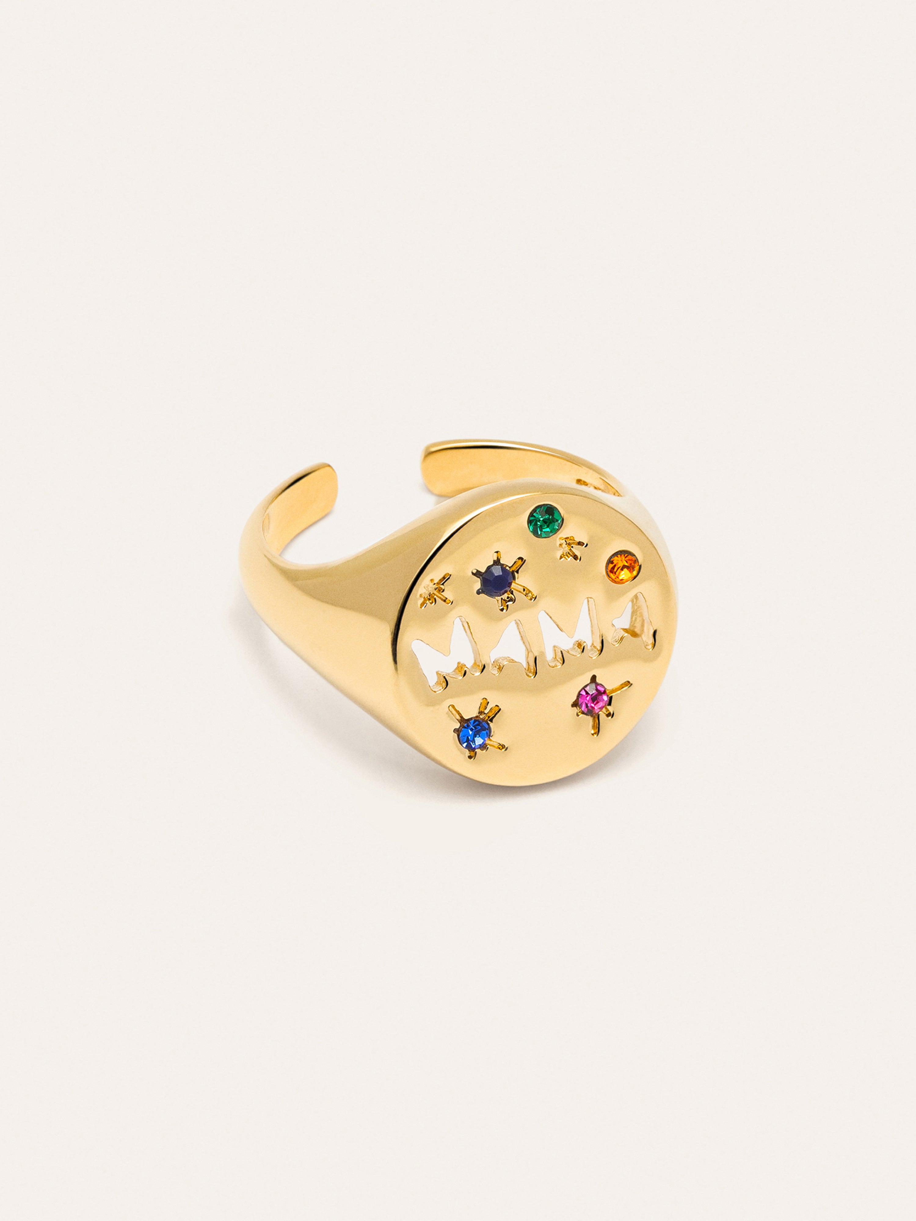 Mama Ring, vergoldet