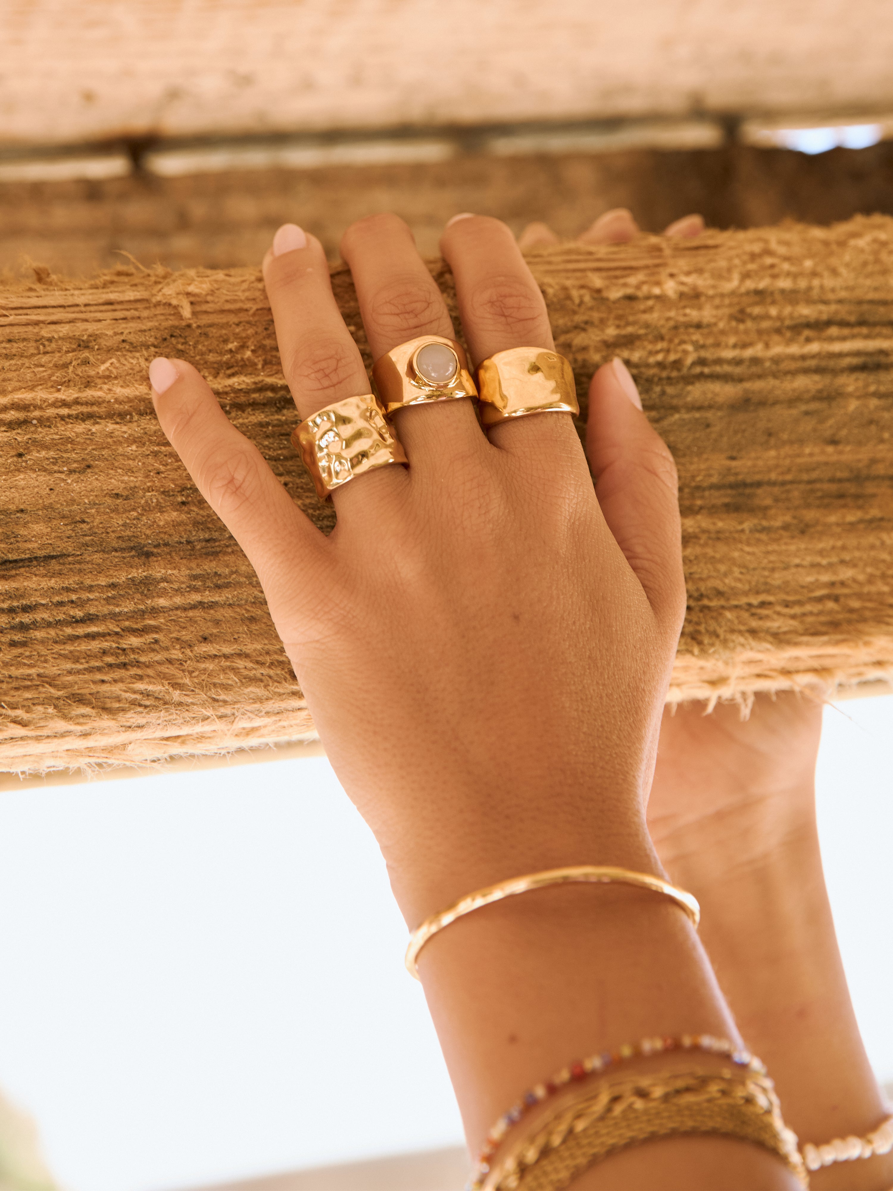 Anillo Marea L Baño Oro