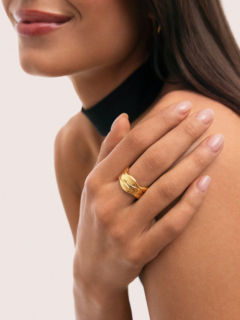 Ring Maui Staal verguld