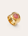 Imagen detalle de My Pink Stone Ring van Staal met Goudkleurige coating