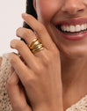 Anello Ondina Acciaio Placcato Oro