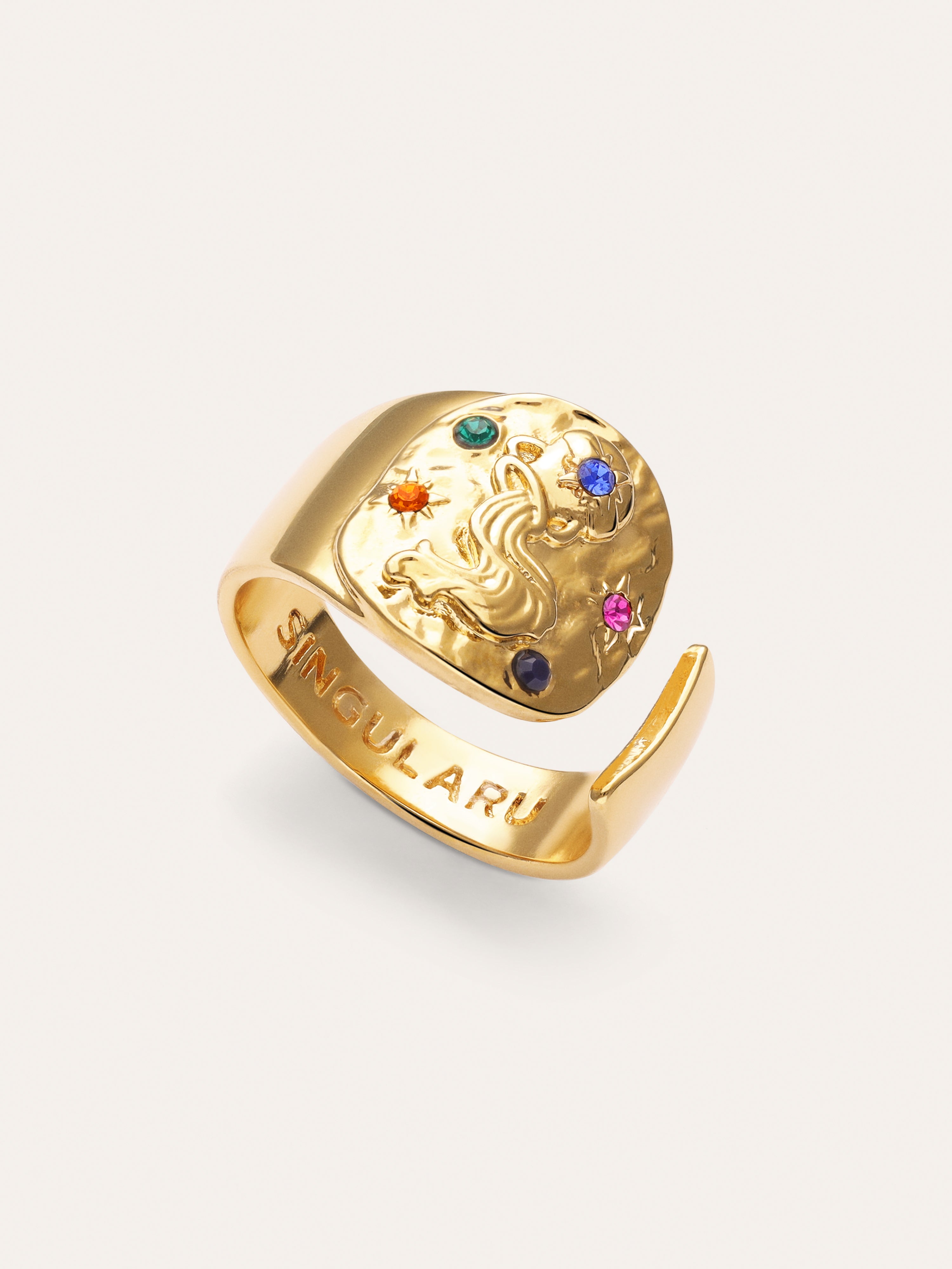 Organic Colors Zodiaco Ring, vergoldet