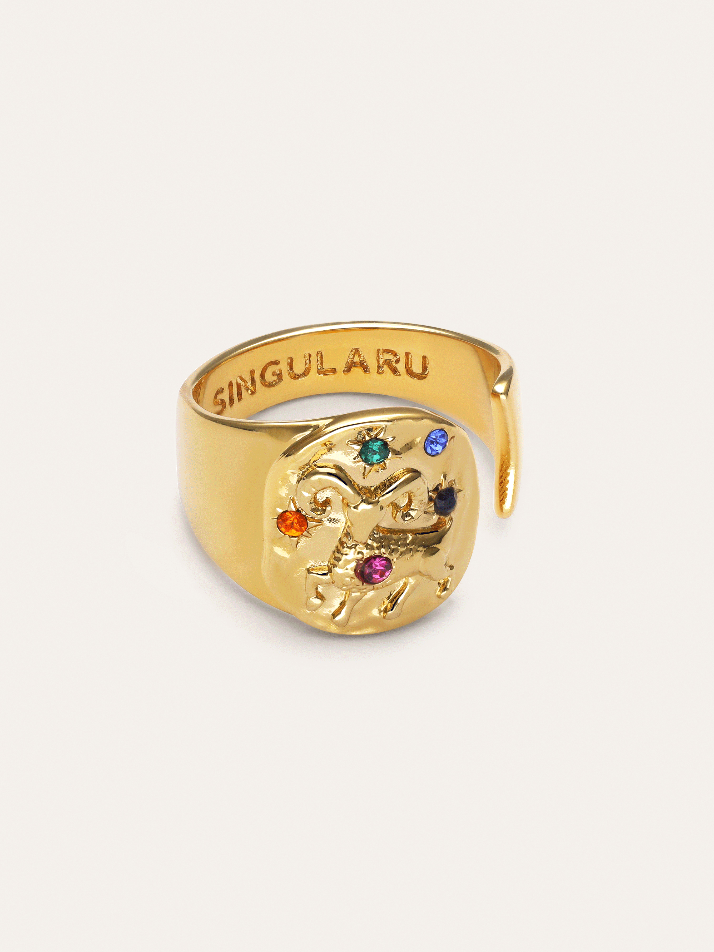 Organic Colors Zodiaco Ring, vergoldet