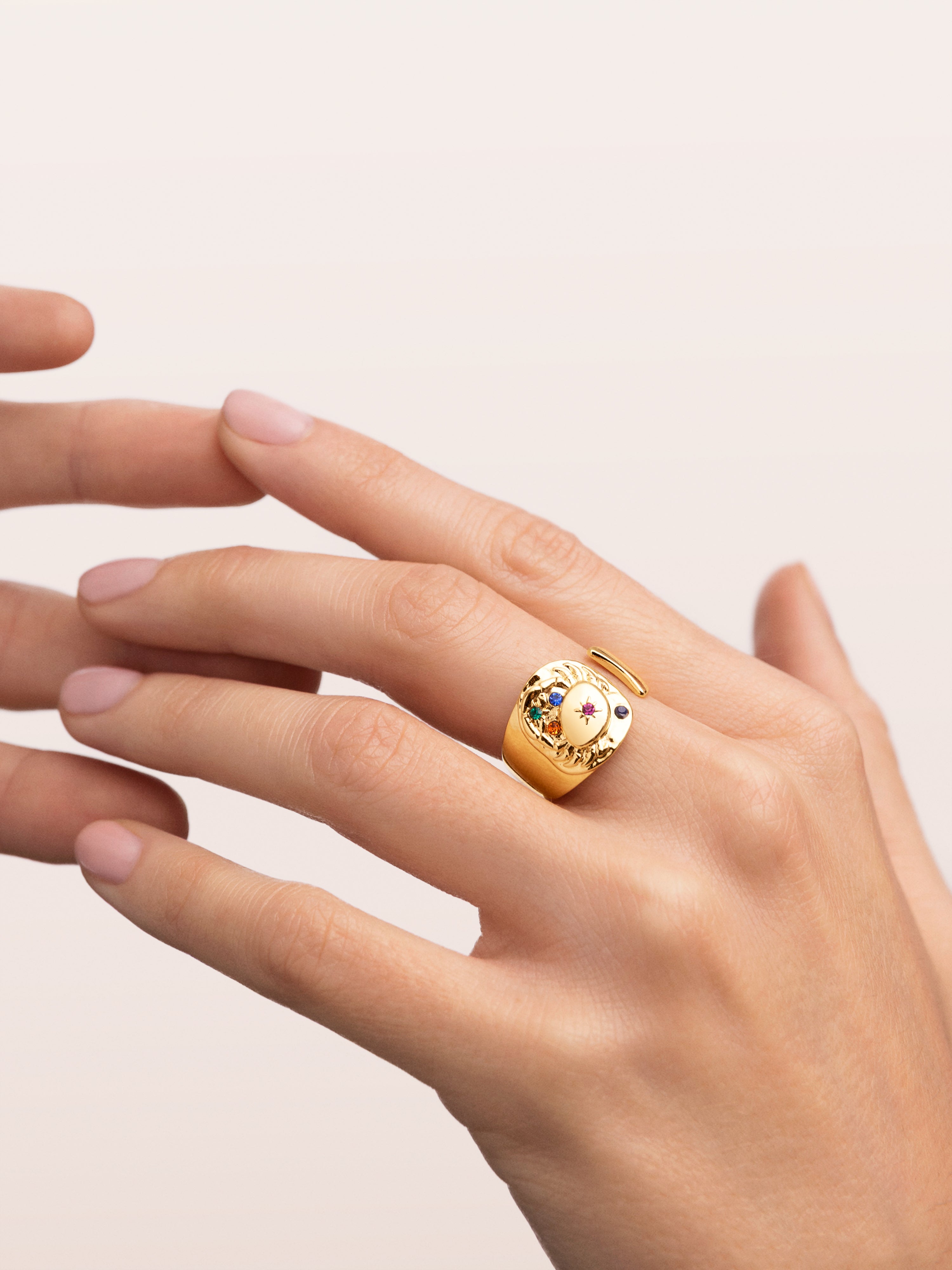 Organic Colors Zodiaco Ring, vergoldet