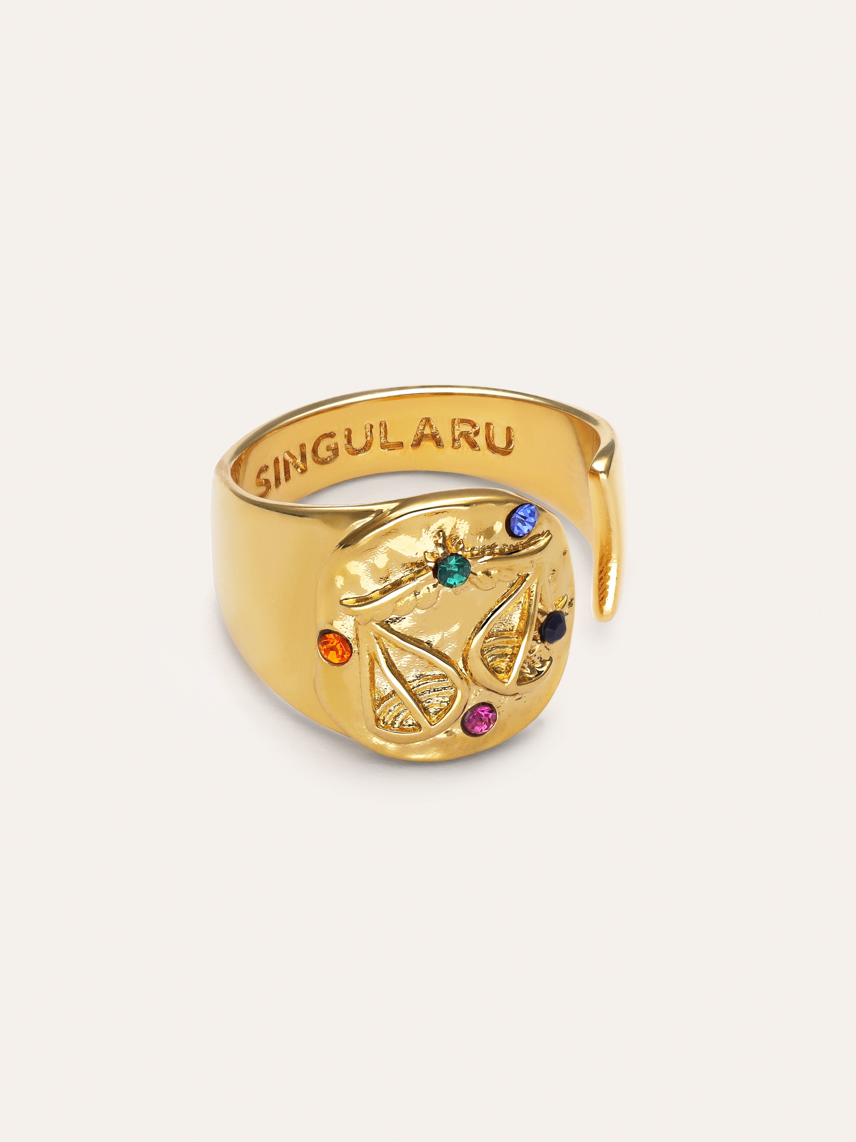Organic Colors Zodiaco Ring, vergoldet